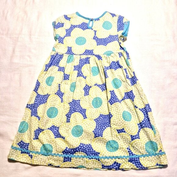 Hanna Andersson girls size 110 or 5 purple lime & teal dress vguc - Picture 3 of 7